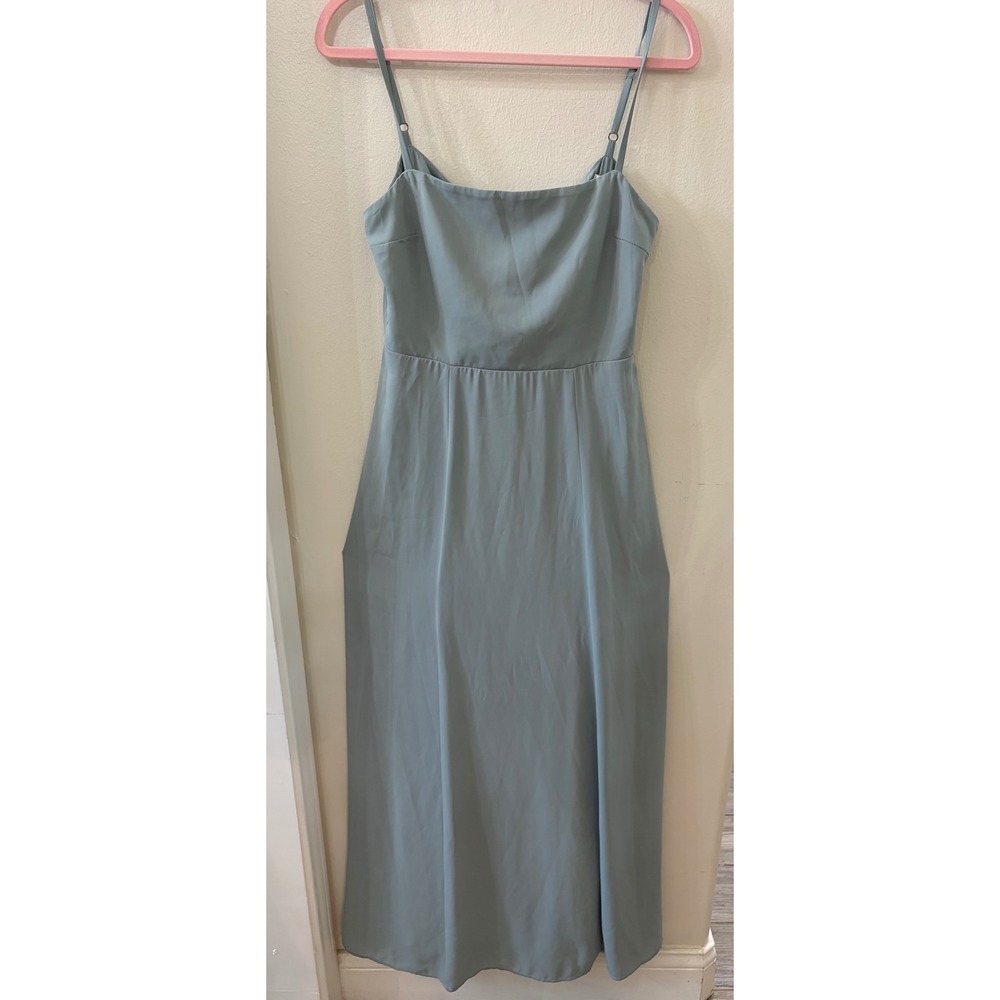 Show Me Your Mumu Sage Green Maxi Dress Tie Back Cutout Spaghetti Strap